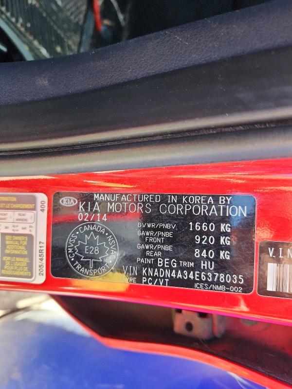 Продажа на аукционе авто 2014 Kia Rio, vin: KNADN4A34E6378035, номер лота: 55958736
