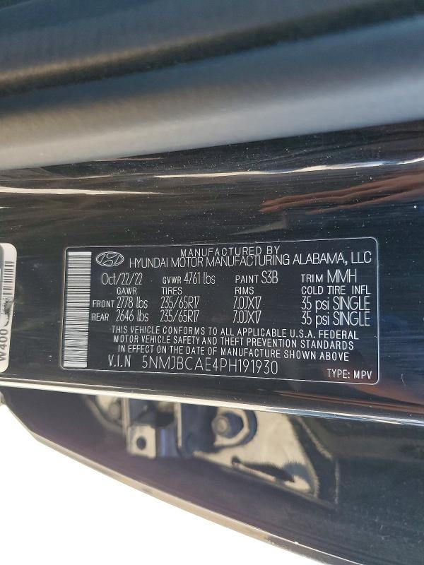 55726596 :رقم المزاد ، 5NMJBCAE4PH191930 vin ، 2023 Hyundai Tucson مزاد بيع