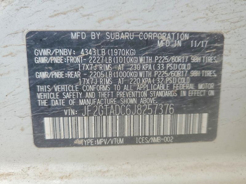 Продаж на аукціоні авто 2018 Subaru Crosstrek, vin: JF2GTADC6J8257376, номер лоту: 55373076