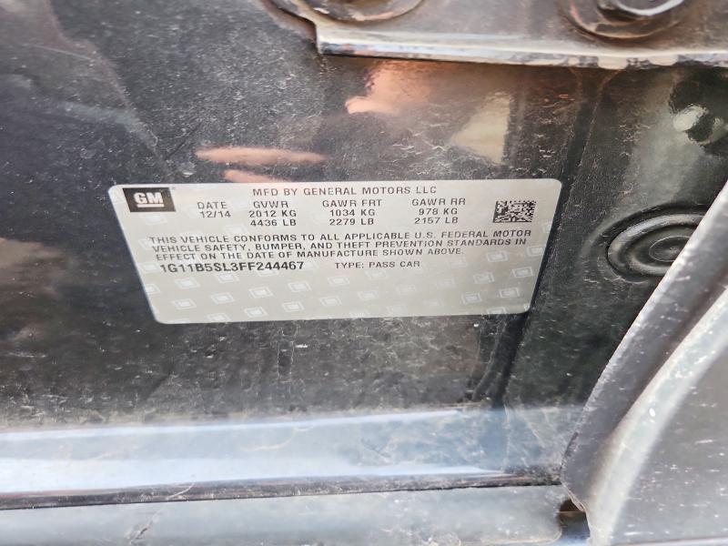 57398126 :رقم المزاد ، 1G11B5SL3FF244467 vin ، 2015 Chevrolet Malibu مزاد بيع
