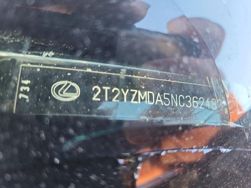 2022 Lexus Rx მანქანა იყიდება აუქციონზე, vin: 2T2YZMDA5NC362482, აუქციონის ნომერი: 57248486