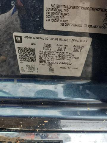 Aukcja sprzedaży 2020 Gmc Sierra, vin: 3GTU9DED3LG165907, numer aukcji: 57319386