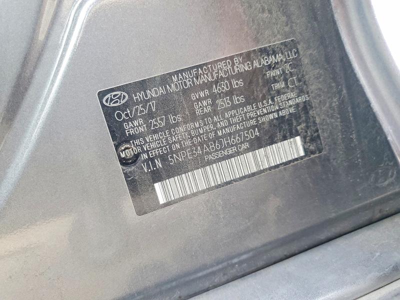 58373426 :رقم المزاد ، 5NPE34AB6JH667504 vin ، 2018 Hyundai Sonata مزاد بيع