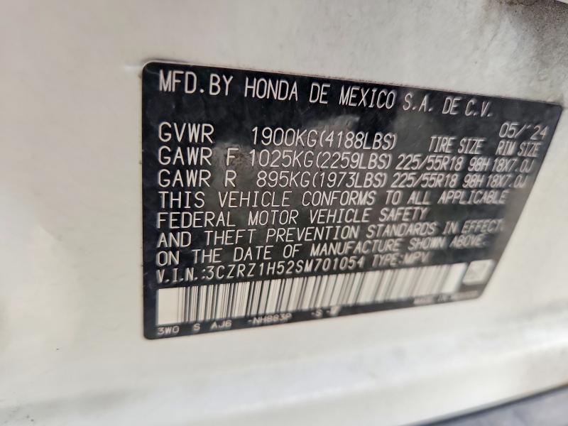 Aukcja sprzedaży 2025 Honda Hr-v, vin: 3CZRZ1H52SM701054, numer aukcji: 59079116