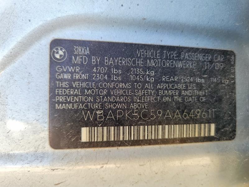 Продаж на аукціоні авто 2010 Bmw 328, vin: WBAPK5C59AA649611, номер лоту: 57562676