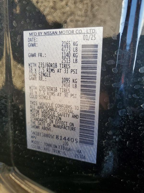 Aukcja sprzedaży 2025 Nissan Rogue, vin: 5N1BT3BB0SC814405, numer aukcji: 56796476