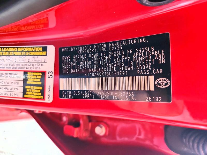 Aukcja sprzedaży 2025 Toyota Camry, vin: 4T1DAACK1SU121791, numer aukcji: 56657806
