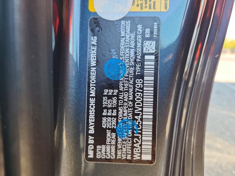 2018 Bmw 230i მანქანა იყიდება აუქციონზე, vin: WBA2J1C54JVD09798, აუქციონის ნომერი: 55812736