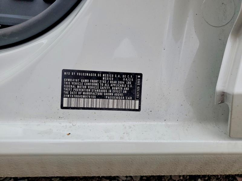 Aukcja sprzedaży 2025 Volkswagen Jetta, vin: 3VW7X7BU4SM079155, numer aukcji: 57181426