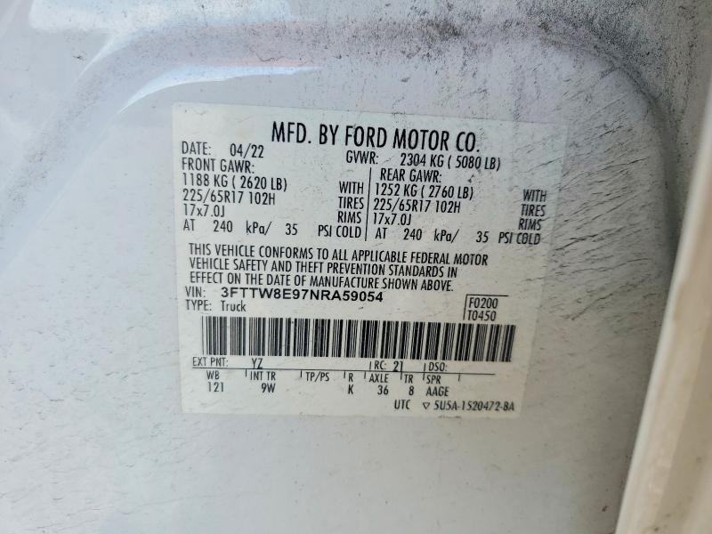 Продажа на аукционе авто 2022 Ford Maverick, vin: 3FTTW8E97NRA59054, номер лота: 51871346