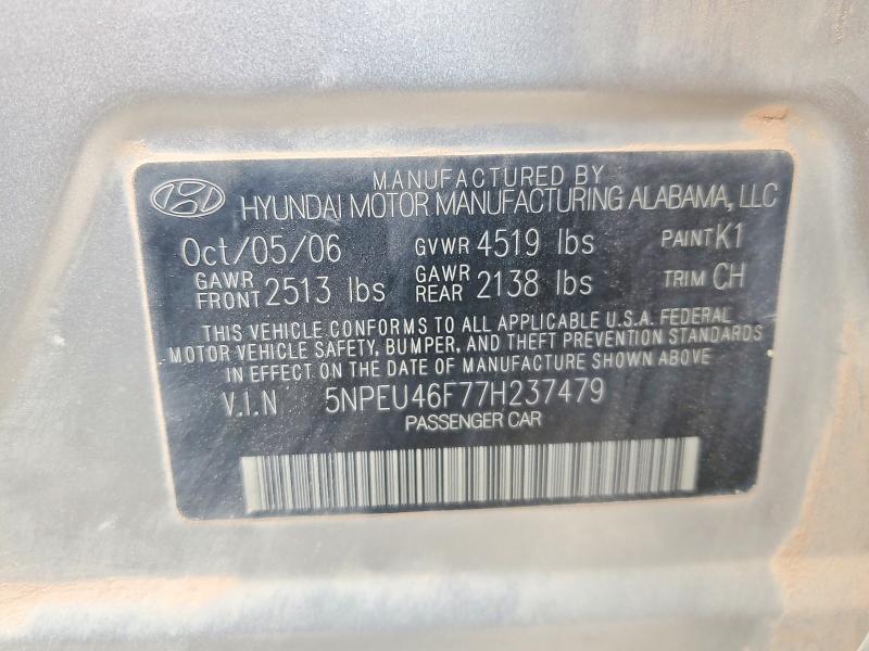 Aukcja sprzedaży 2007 Hyundai Sonata, vin: 5NPEU46F77H237479, numer aukcji: 56422416