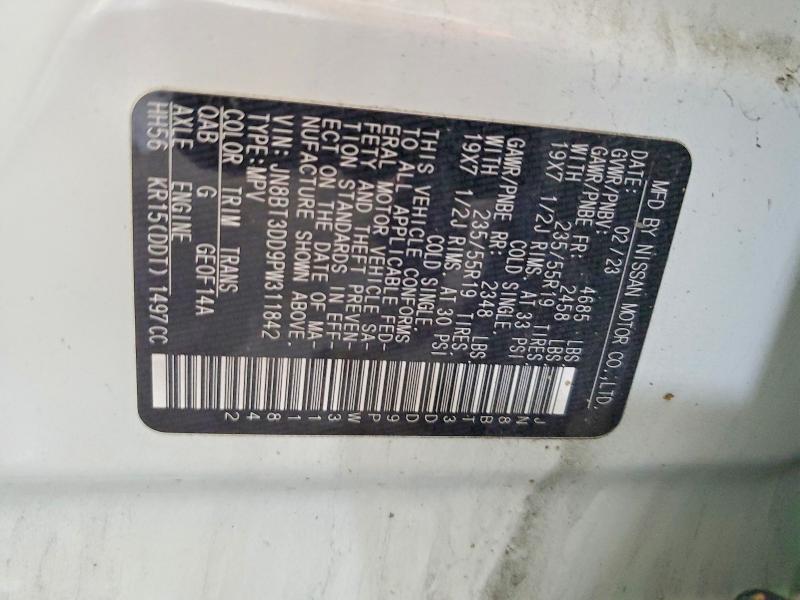 Aukcja sprzedaży 2023 Nissan Rogue, vin: JN8BT3DD9PW311842, numer aukcji: 58317026