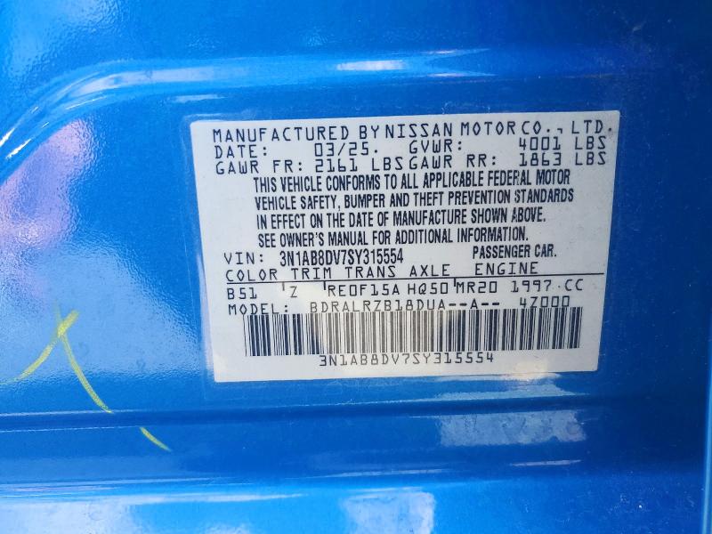 Aukcja sprzedaży 2025 Nissan Sentra, vin: 3N1AB8DV7SY315554, numer aukcji: 57251196
