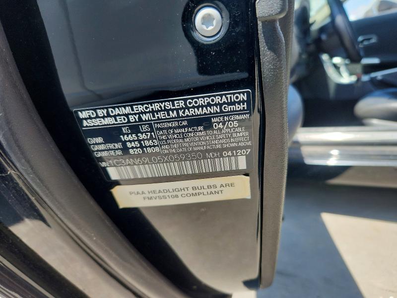 Продажа на аукционе авто 2005 Chrysler Crossfire, vin: 1C3AN69L05X059350, номер лота: 55843086