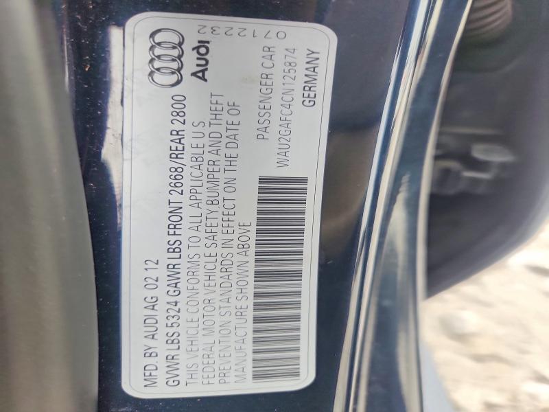 Продаж на аукціоні авто 2012 Audi A7, vin: WAU2GAFC4CN125874, номер лоту: 56846456