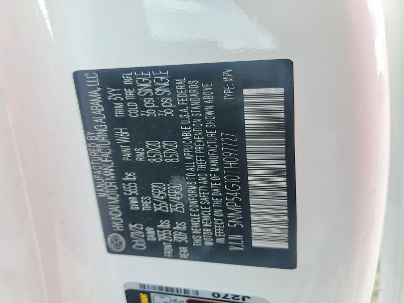 2026 Hyundai Santa Fe მანქანა იყიდება აუქციონზე, vin: 5NMP54G10TH097727, აუქციონის ნომერი: 58157466