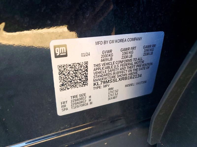 2024 Chevrolet Trailblazer მანქანა იყიდება აუქციონზე, vin: KL79MSSLXRB162134, აუქციონის ნომერი: 55568076