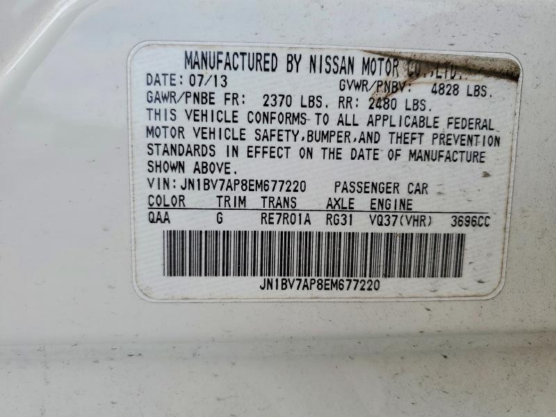 56163516 :رقم المزاد ، JN1BV7AP8EM677220 vin ، 2014 Infiniti Q50 مزاد بيع