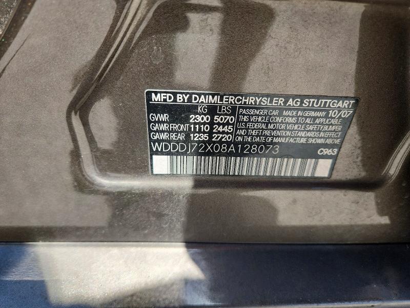 Aukcja sprzedaży 2008 Mercedes-benz Cls, vin: WDDDJ72X08A128073, numer aukcji: 58475826