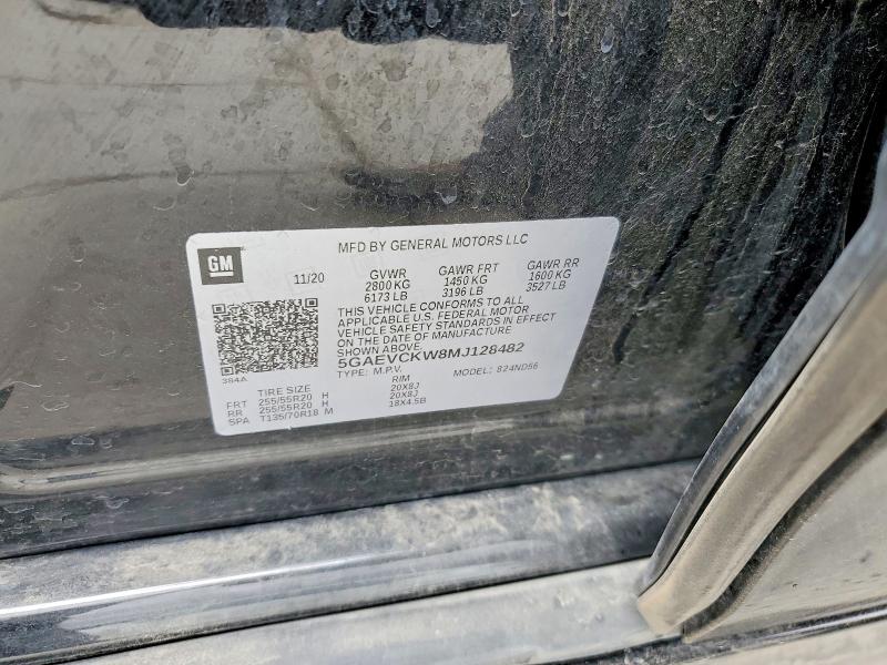 Aukcja sprzedaży 2021 Buick Enclave, vin: 5GAEVCKW8MJ128482, numer aukcji: 58965476
