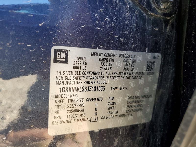 Aukcja sprzedaży 2018 Gmc Acadia, vin: 1GKKNWLS6JZ131056, numer aukcji: 56941726