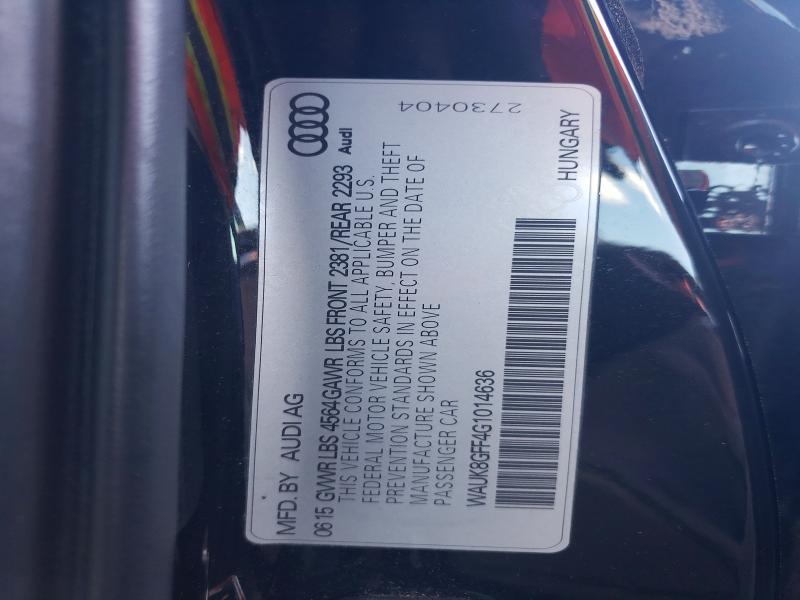 2016 Audi A3 მანქანა იყიდება აუქციონზე, vin: WAUK8GFF4G1014636, აუქციონის ნომერი: 54817746