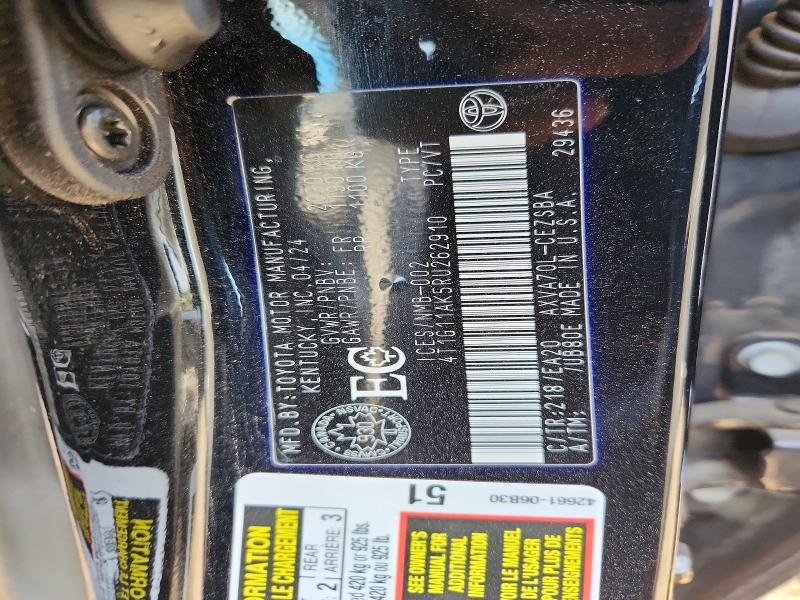 Aukcja sprzedaży 2024 Toyota Camry, vin: 4T1G11AK5RU262910, numer aukcji: 55684676
