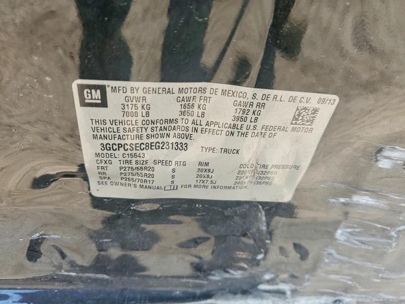 2014 Chevrolet Silverado მანქანა იყიდება აუქციონზე, vin: 3GCPCSEC8EG231333, აუქციონის ნომერი: 55500756