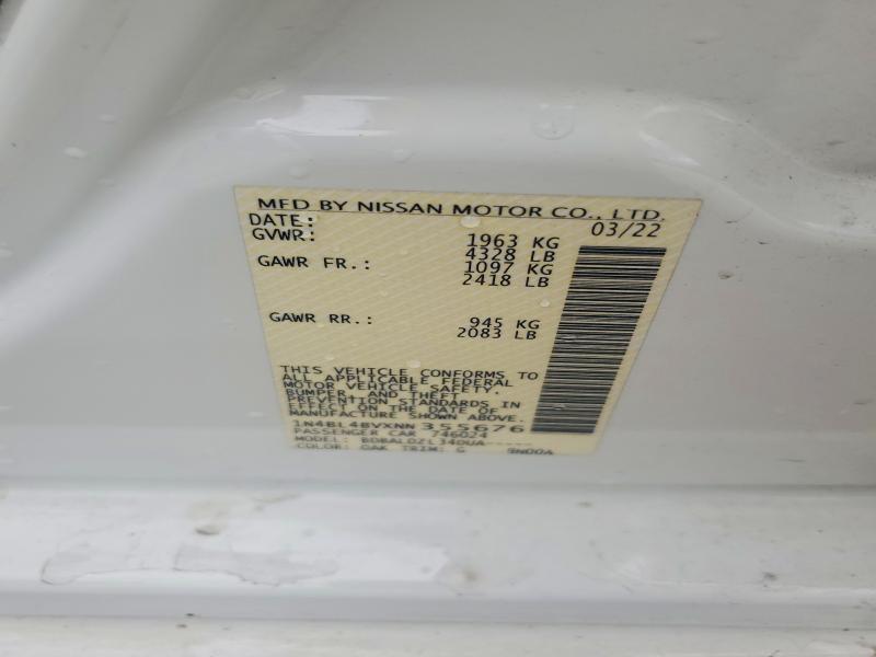 2022 Nissan Altima მანქანა იყიდება აუქციონზე, vin: 1N4BL4BVXNN355676, აუქციონის ნომერი: 56592286