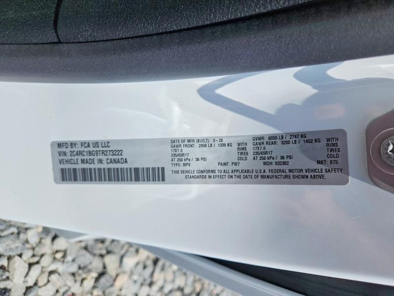 Aukcja sprzedaży 2026 Chrysler Pacifica, vin: 2C4RC1BG9TR273222, numer aukcji: 57828266