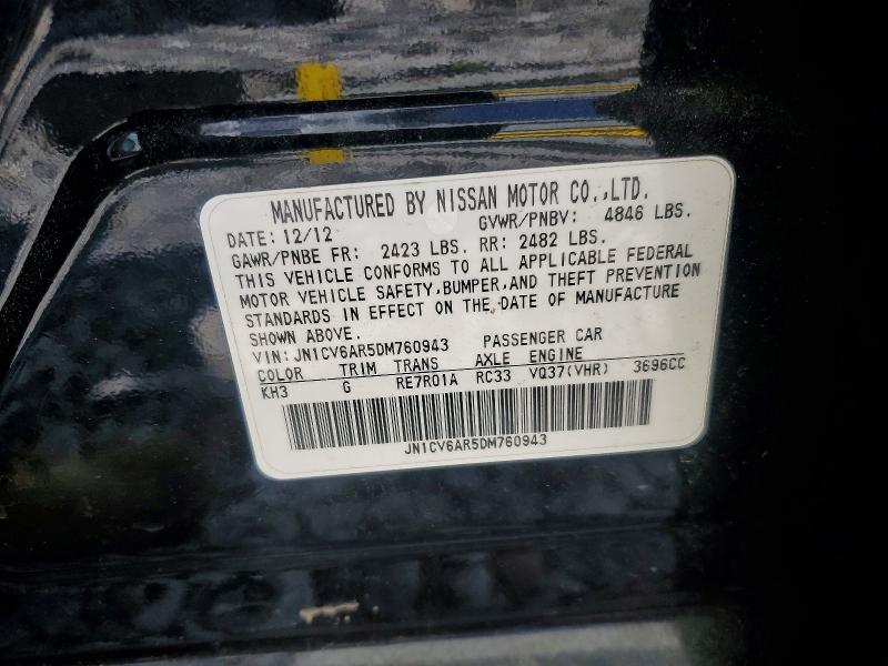 Продажа на аукционе авто 2013 Infiniti G37 Sedan, vin: JN1CV6AR5DM760943, номер лота: 57867936