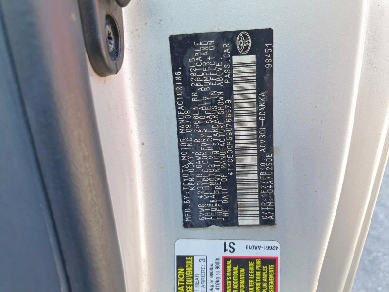 Aukcja sprzedaży 2008 Toyota Camry Solara, vin: 4T1CE30P58U766979, numer aukcji: 56305446