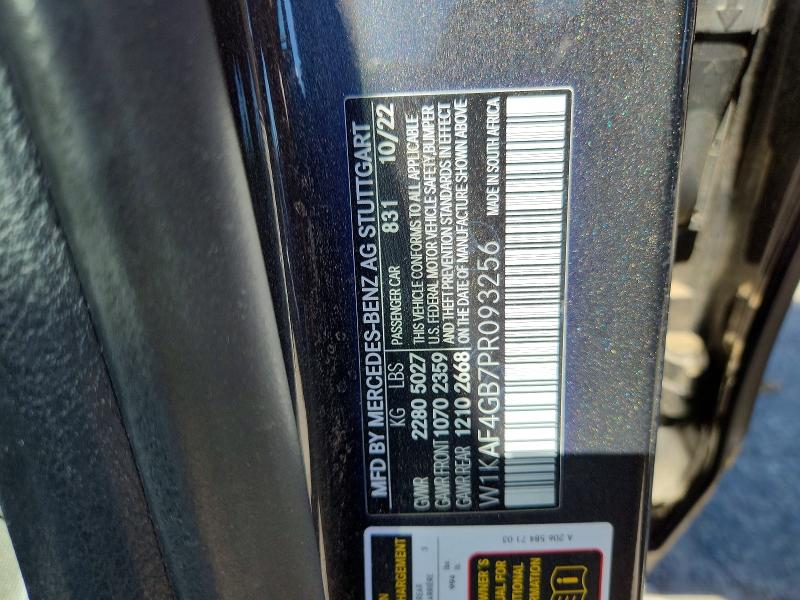 56054246 :رقم المزاد ، W1KAF4GB7PR093256 vin ، 2023 Mercedes-benz C مزاد بيع
