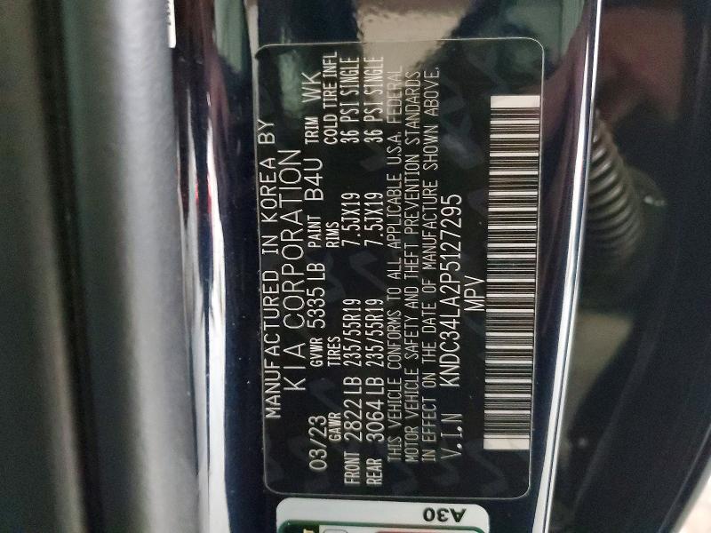 Aukcja sprzedaży 2023 Kia Ev6, vin: KNDC34LA2P5127295, numer aukcji: 56631856