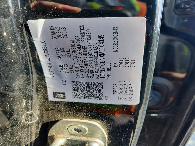 55361736 :رقم المزاد ، 1GCGTCENXM1104149 vin ، 2021 Chevrolet Colorado مزاد بيع