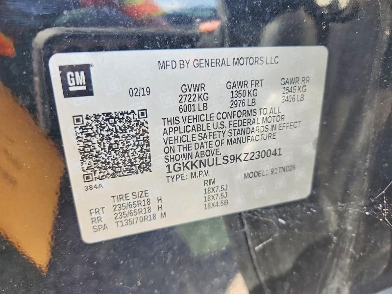 Продаж на аукціоні авто 2019 Gmc Acadia, vin: 1GKKNULS9KZ230041, номер лоту: 55406426