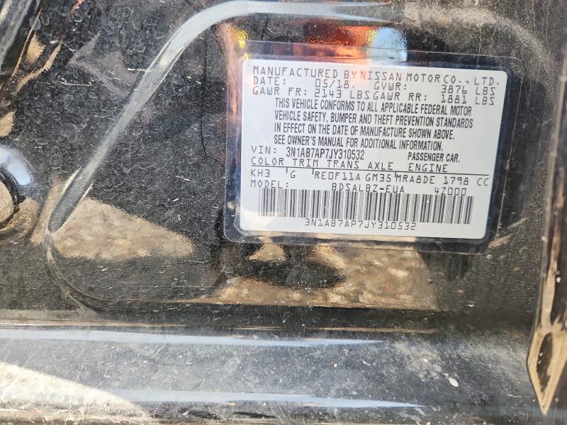 Aukcja sprzedaży 2018 Nissan Sentra, vin: 3N1AB7AP7JY310532, numer aukcji: 55542196