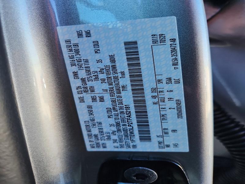 Auction sale of the 2026 Ford F150, vin: 1FTEW3LP2TFA52181, lot number: 57608356