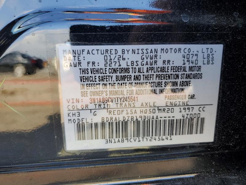 58482596 :رقم المزاد ، 3N1AB9CV1TY245641 vin ، 2026 Nissan Sentra مزاد بيع