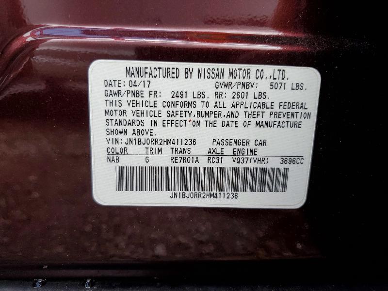 Aukcja sprzedaży 2017 Infiniti Qx50, vin: JN1BJ0RR2HM411236, numer aukcji: 58209936