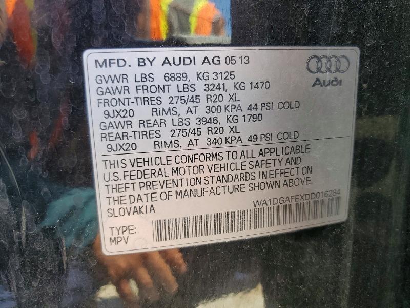 Продажа на аукционе авто 2013 Audi Q7, vin: WA1DGAFEXDD016284, номер лота: 56132326