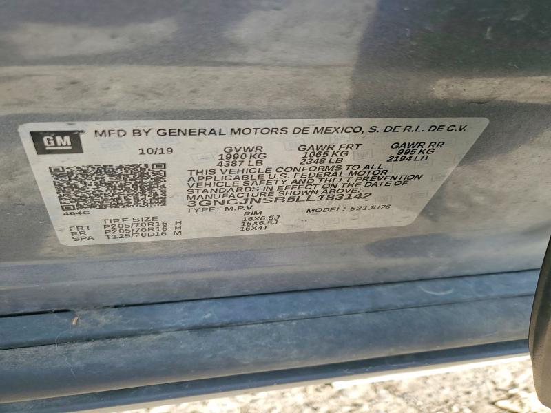 Продажа на аукционе авто 2020 Chevrolet Trax, vin: 3GNCJNSB5LL183142, номер лота: 95588115