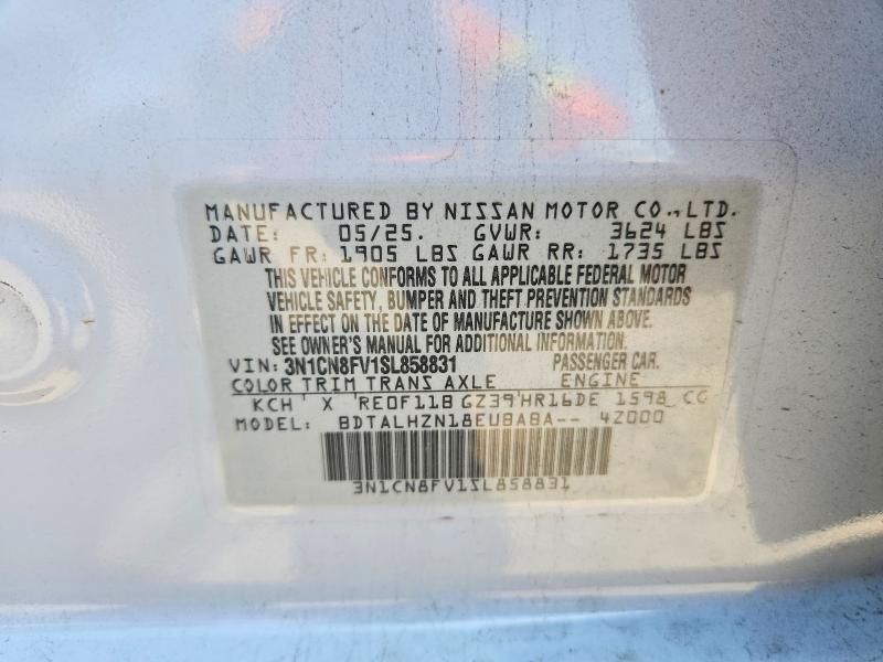 Aukcja sprzedaży 2025 Nissan Versa, vin: 3N1CN8FV1SL858831, numer aukcji: 58783086