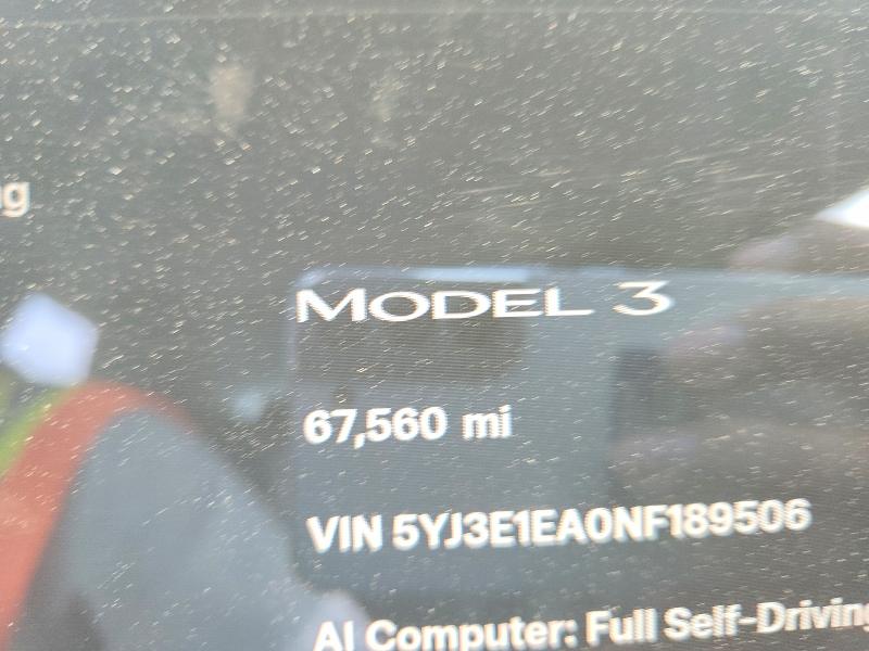 Продажа на аукционе авто 2022 Tesla Model 3, vin: 5YJ3E1EA0NF189506, номер лота: 53472556