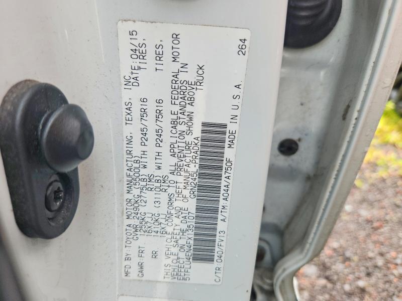 2015 Toyota Tacoma მანქანა იყიდება აუქციონზე, vin: 5TFLU4EN4FX135107, აუქციონის ნომერი: 55072916