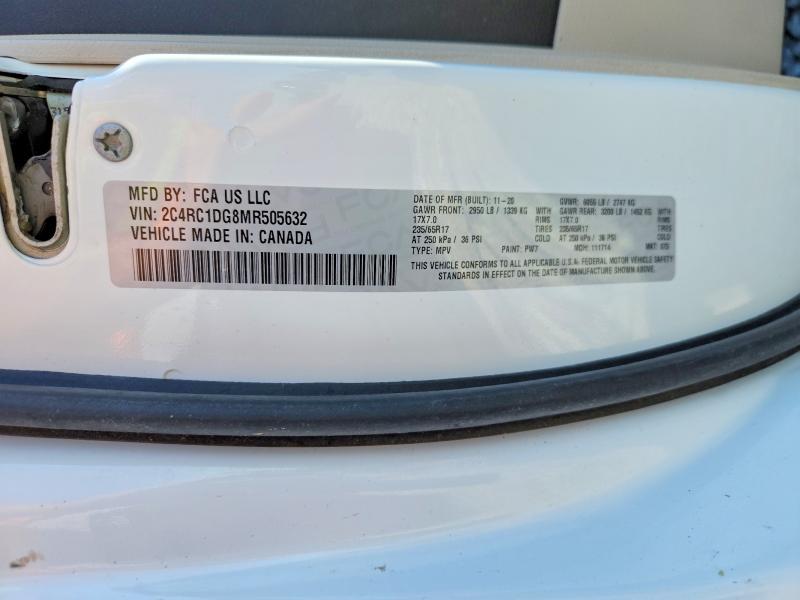 Продажа на аукционе авто 2021 Chrysler Voyager, vin: 2C4RC1DG8MR505632, номер лота: 58509106