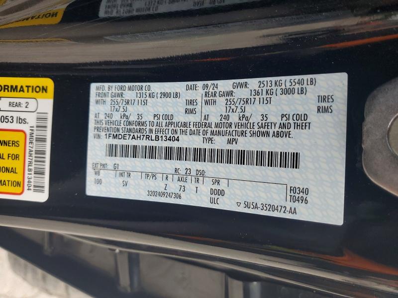 Продажа на аукционе авто 2024 Ford Bronco, vin: 1FMDE7AH7RLB13404, номер лота: 58112546