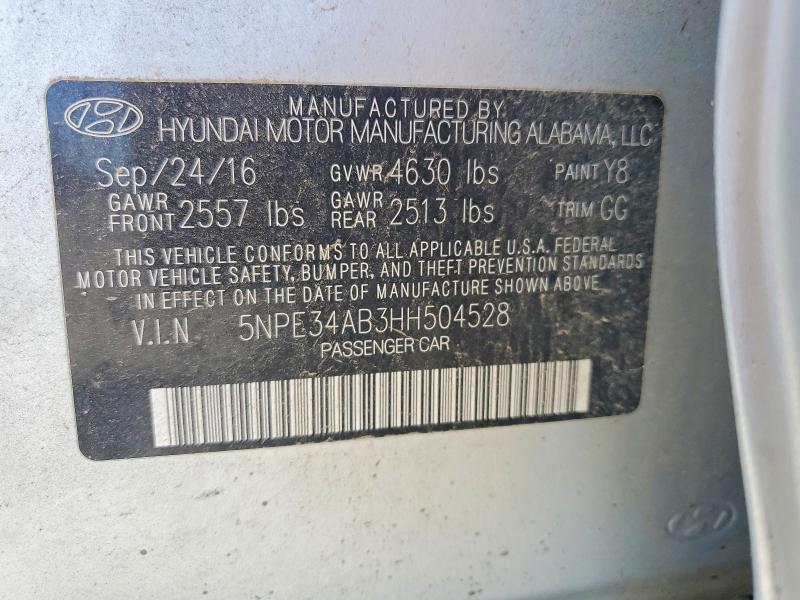 Продаж на аукціоні авто 2017 Hyundai Sonata, vin: 5NPE34AB3HH504528, номер лоту: 56174096