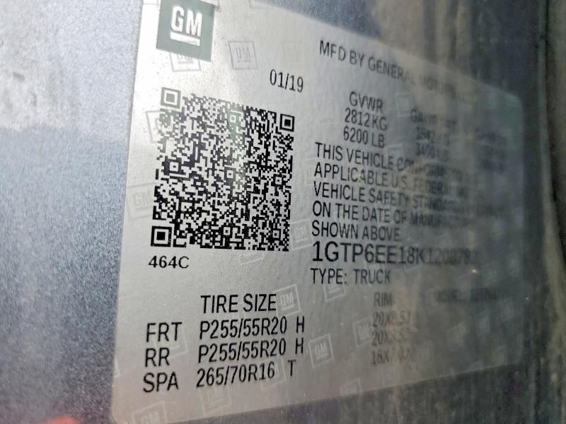 Aukcja sprzedaży 2019 Gmc Canyon, vin: 1GTP6EE18K1208782, numer aukcji: 58020346