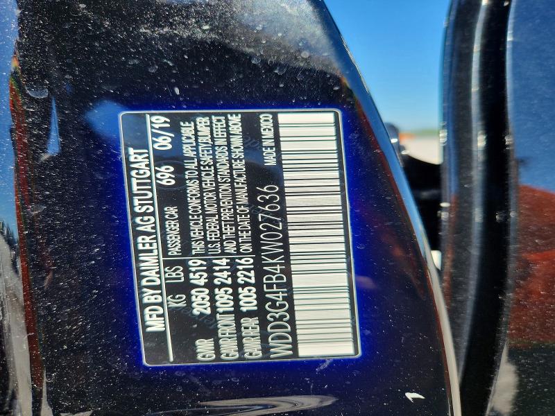 58013176 :رقم المزاد ، WDD3G4FB4KW027636 vin ، 2019 Mercedes-benz A مزاد بيع